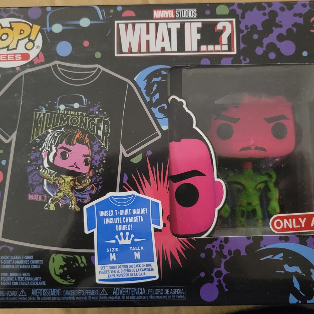 What If...? Killmonger FUNKO With Mens Medium Tee